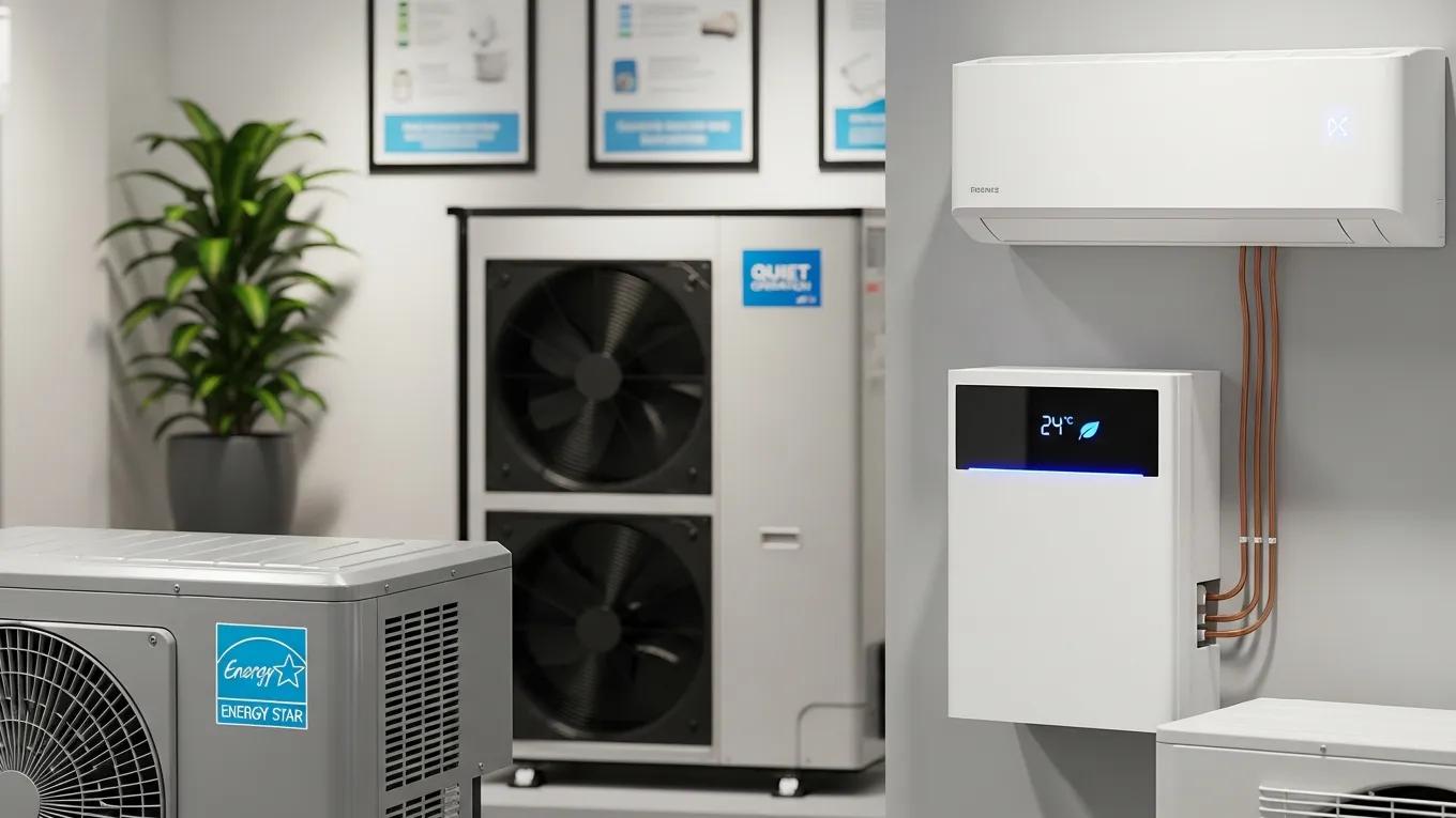 AC Installation Gainesville, TX - New Systems 2 Various energy-efficient air conditioning models including central AC, ductless mini-split, and heat pump